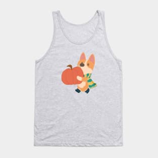 Pumpkin Picking Corgi Tank Top